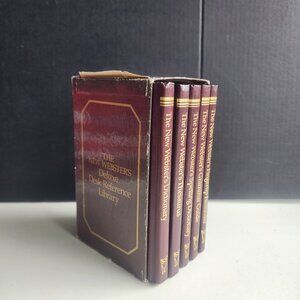 Vintage The New Webster's Deluxe Desk Reference Library 5 Volume Hardcover...